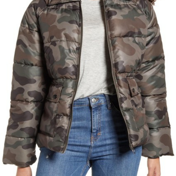 BP. Printed Puffer Jacket Woman's Size XXS - Picture 1 of 6